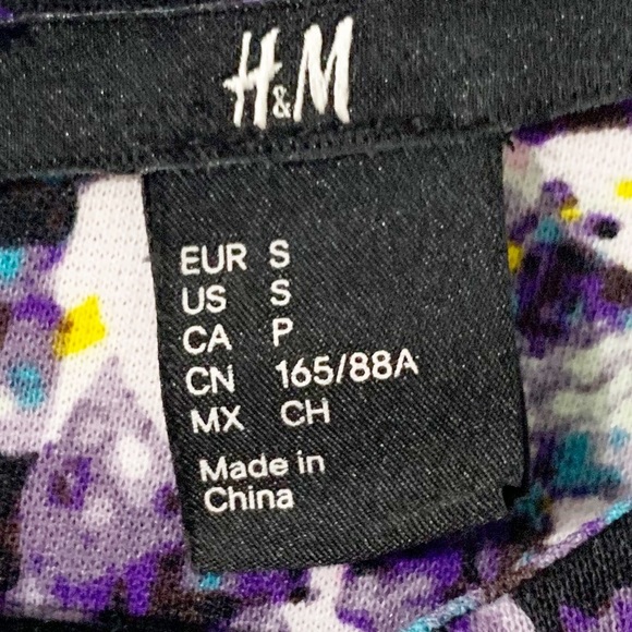 H&M Watercolor Floral Print Sheath Dress 3/4 Sleev - Picture 6 of 7